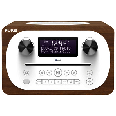 Pure Evoke C-D4 DAB+/FM Bluetooth Compact All-In-One Music System With Remote Control, Walnut Pure Evoke C-D4 DAB+/FM Bluetooth Compact All-In-One Music System With Remote Control, Walnut